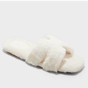 A new day sage slide slippers fuzzy